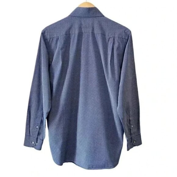 Black Brown 1826 Mens Dress Shirt Non Iron Egyptian Cotton Fitted Blue White 16 - Picture 2 of 14